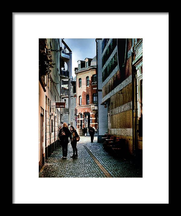 Mainz Framed Print featuring the photograph Mainz Badergasse by Jim Hill