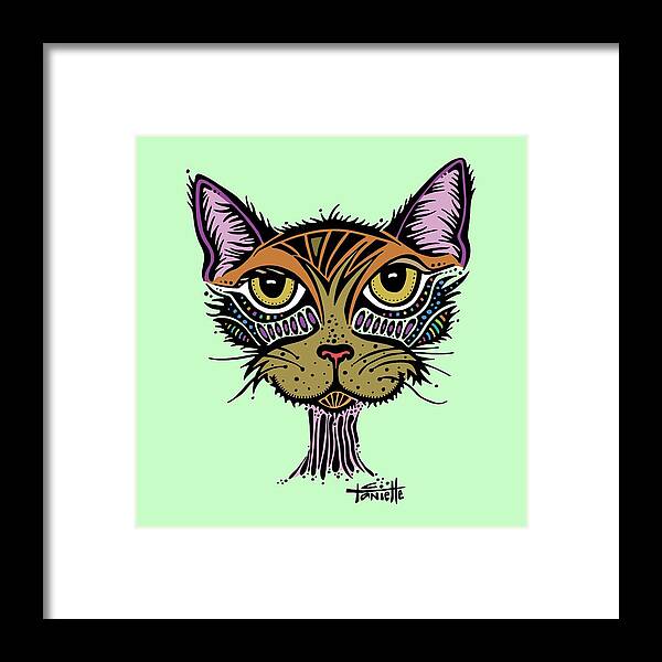 Cat Framed Print featuring the digital art Maisy by Tanielle Childers