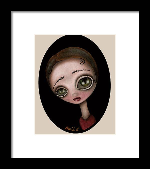 Abril Framed Print featuring the painting Maja by Abril Andrade