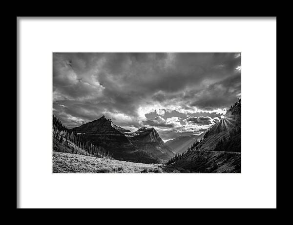 Glacier National Park Framed Print featuring the photograph Majestic Sunset by Adam Mateo Fierro