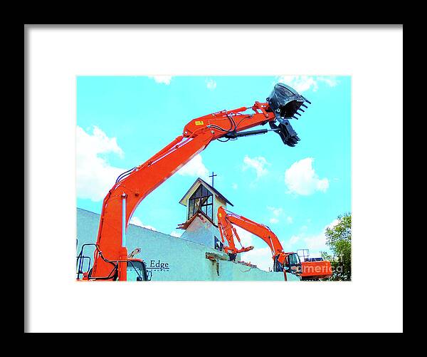 Church Framed Print featuring the photograph Make Way for Commerce by Larry Mulvehill