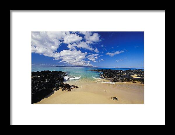 Beach Framed Print featuring the photograph Makena, Secret Beach by Ron Dahlquist - Printscapes