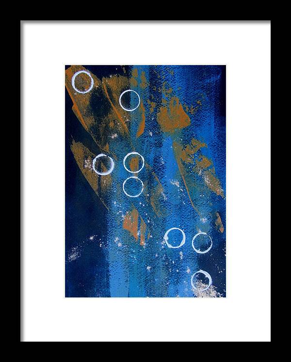 Abstract Framed Print featuring the painting Making Tracks Two by Louise Adams
