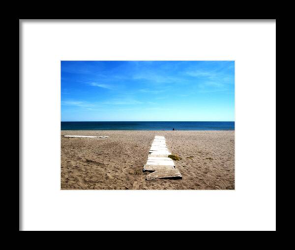 Malaga Framed Print featuring the photograph Malaga Beach by Obi Martinez