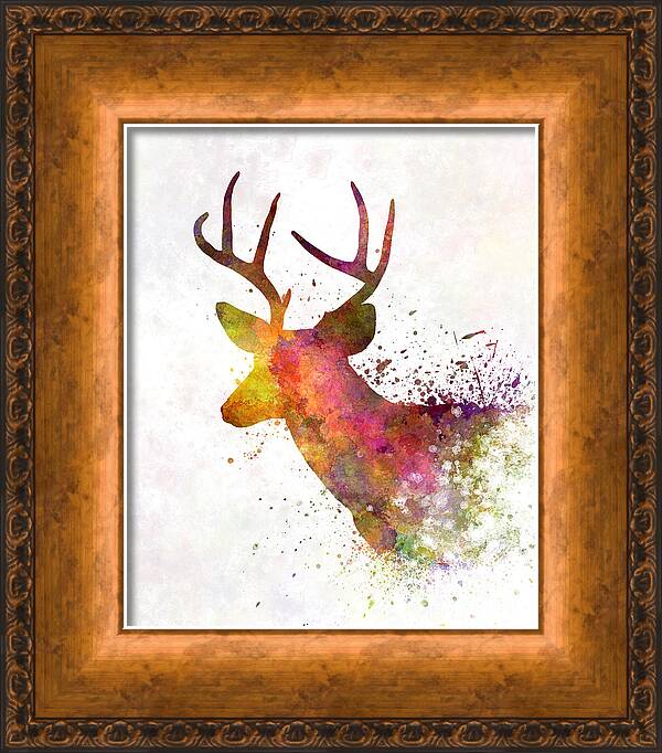 Male Deer 02 in watercolor by Pablo Romero