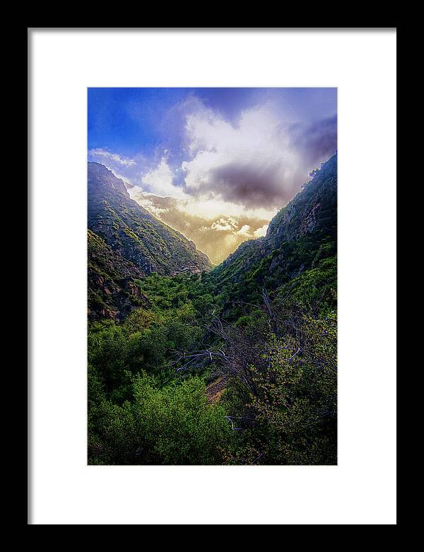Gorge Framed Print featuring the photograph Malibu Canyon Cloud Rise by Joseph Hollingsworth