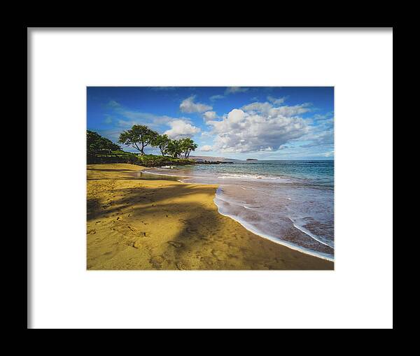 Aloha Framed Print featuring the photograph Maluaka Beach by Andy Konieczny