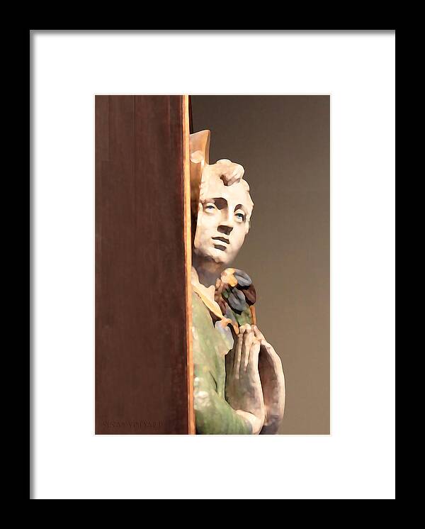 Sculpture Framed Print featuring the photograph Man Behind the Door by Susan Vineyard