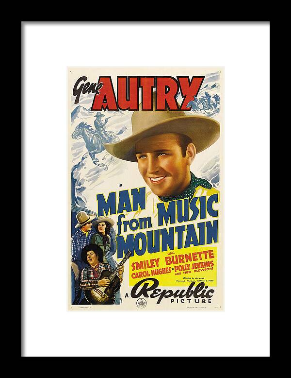 1930s Movies Framed Print featuring the photograph Man From Music Mountain, Gene Autry by Everett