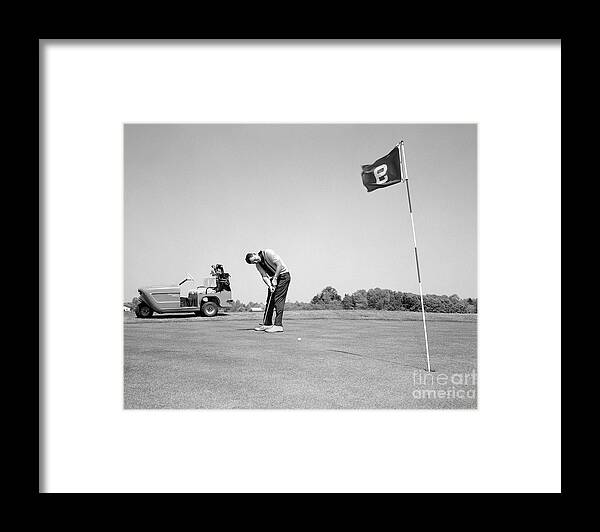 1960s Framed Print featuring the photograph Man Golfing, C.1960s by H. Armstrong Roberts/ClassicStock