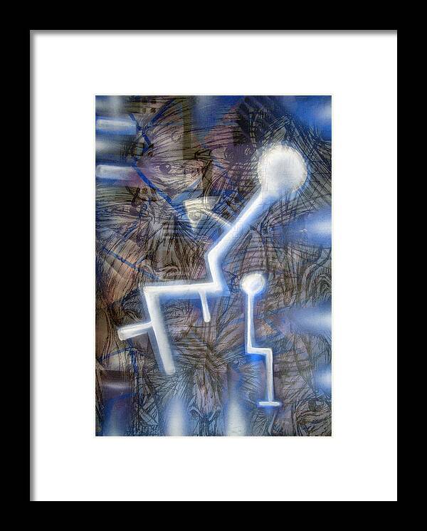 Circuitry Framed Print featuring the painting Man II by Leigh Odom