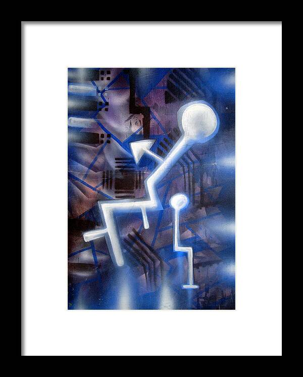 Man Framed Print featuring the painting man by Leigh Odom