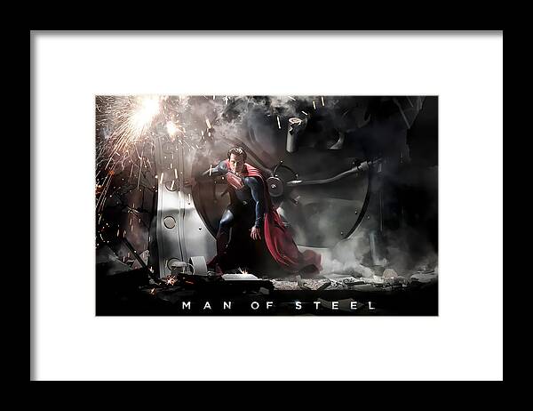 Man Of Steel Framed Print featuring the digital art Man Of Steel by Maye Loeser