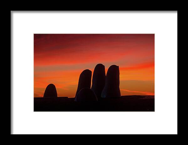 Sunrise Framed Print featuring the photograph Man Rising by Robert McKinstry