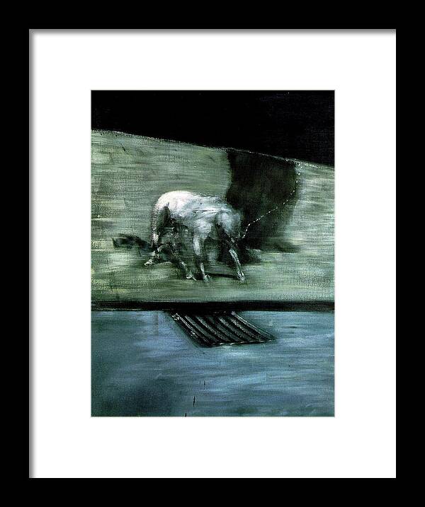 Man With Dog Framed Print featuring the painting Man with Dog by Francis Bacon