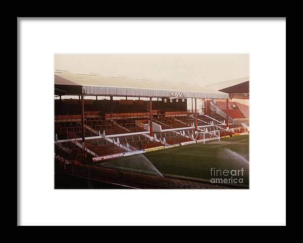  Framed Print featuring the photograph Manchester United - Old Trafford - Stretford End 1 - 1974 by Legendary Football Grounds