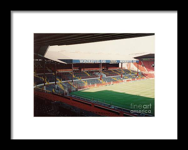  Framed Print featuring the photograph Manchester United - Old Trafford - Stretford End 2 - 1991 by Legendary Football Grounds