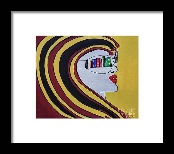 Fashion Framed Print featuring the painting Manhattan Lady by Janice Pariza