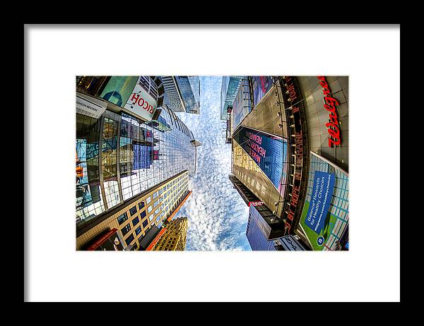 Manhattan Framed Print featuring the photograph Manhattan Skyscrapers by The Flying Photographer