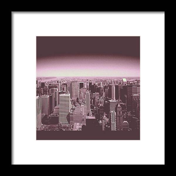 Picture Framed Print featuring the photograph #manhattan Taken Towards #centralpark by Alex Snay
