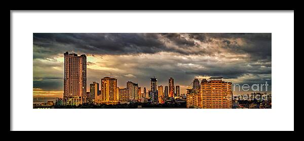 Manila Framed Print featuring the photograph Manila Cityscape by Adrian Evans