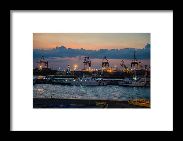 Port Framed Print featuring the photograph Manila Port by Judith Barath