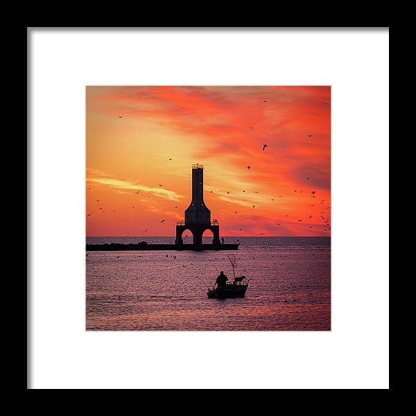 Dog Silhouette Framed Print featuring the photograph Mans Best Friend by James Meyer