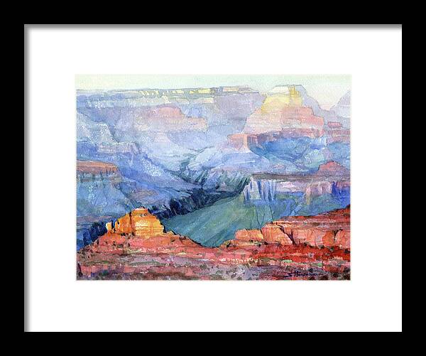 Grand Canyon Framed Print featuring the painting Many Hues by Steve Henderson