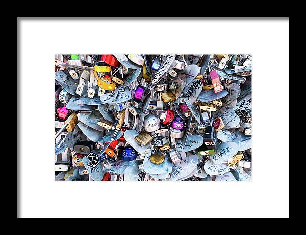 Bunch Framed Print featuring the photograph Many Padlocks by SR Green