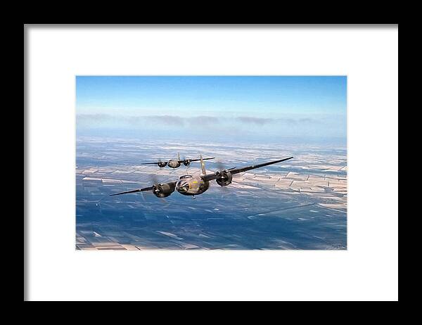 Aviation Framed Print featuring the digital art Marauder Twoship by Peter Chilelli