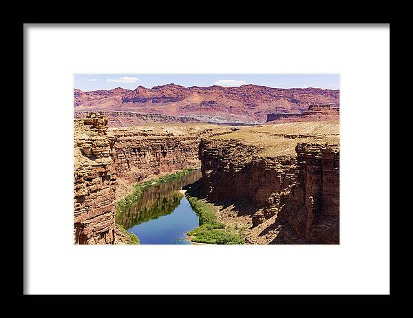 Navajo Bridge Framed Print featuring the photograph Marble Canyon by Carol Davis