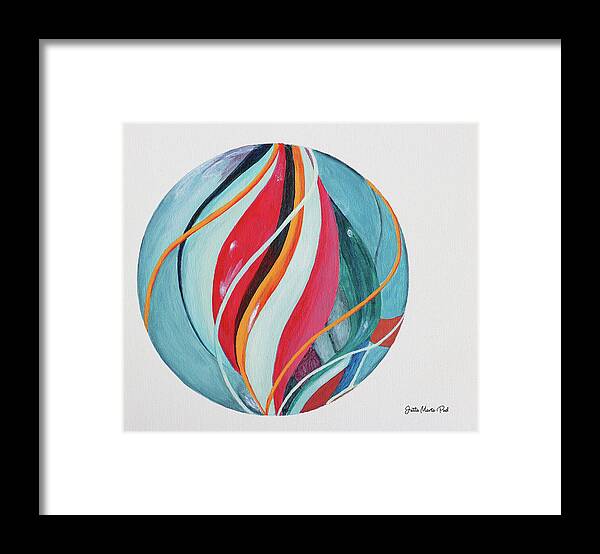 Acrylic Framed Print featuring the painting Marble by Jutta Maria Pusl