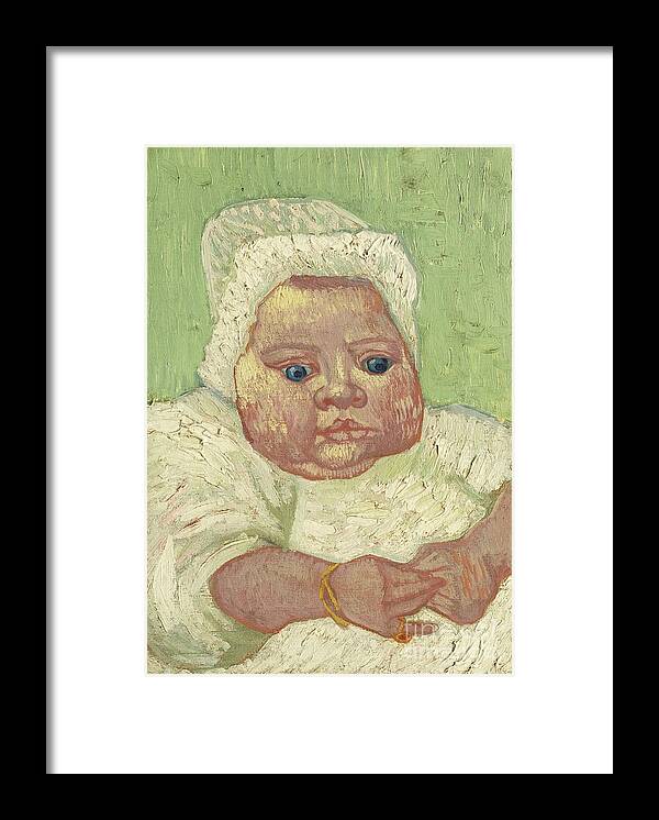 Vincent Van Gogh 1853 - 1890 Le B�b� Marcelle Roulin. Beautiful Little Baby Framed Print featuring the painting Marcelle Roulin by MotionAge Designs