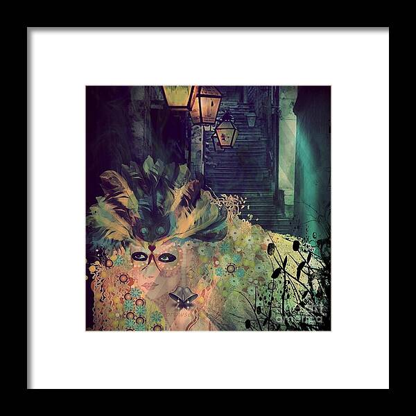 Fairy Framed Print featuring the drawing Mardi Gras by Kim Prowse