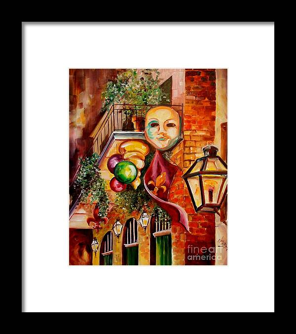 New Orleans Framed Print featuring the painting Mardi Gras Night by Diane Millsap