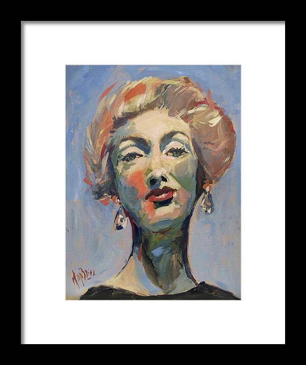 Marella Framed Print featuring the painting Marella Agnelli by Nop Briex