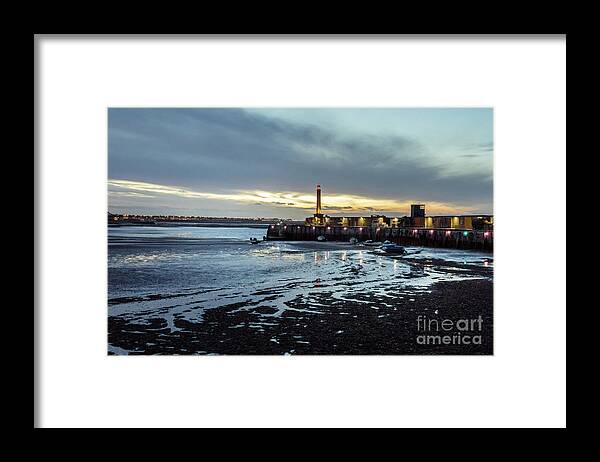  Beach Framed Print featuring the photograph Margate Harbour in Winter by Perry Rodriguez