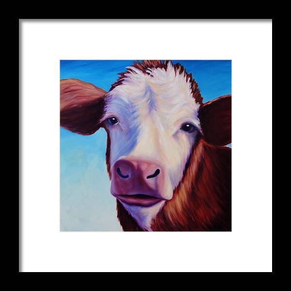 Cow Framed Print featuring the painting Marie by Shannon Grissom