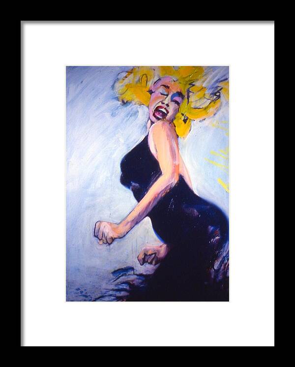 Marilyn Framed Print featuring the painting Marilyn Dancing by Les Leffingwell