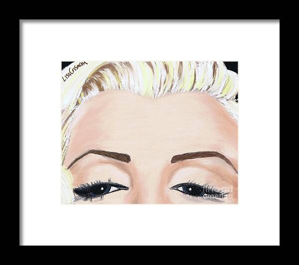 Marilyn Monroe Framed Print featuring the painting Marilyn by Lisa Crisman