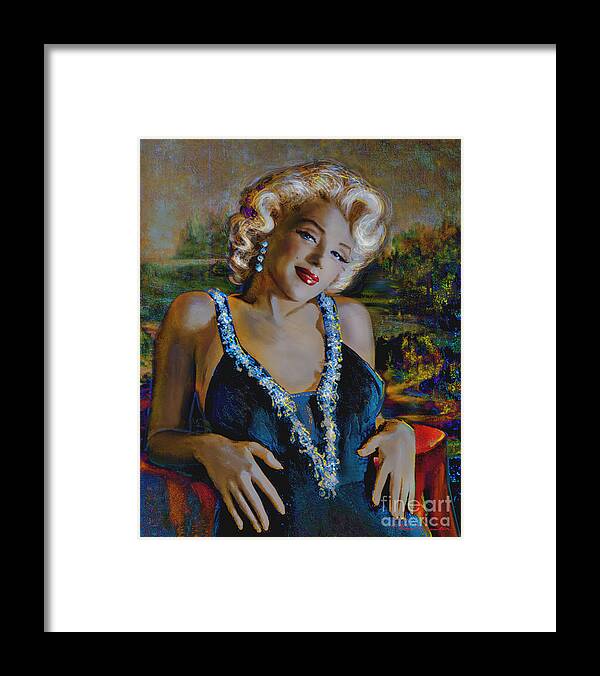 Marilyn Framed Print featuring the painting Marilyn Monroe 126 Monalisa by Theo Danella