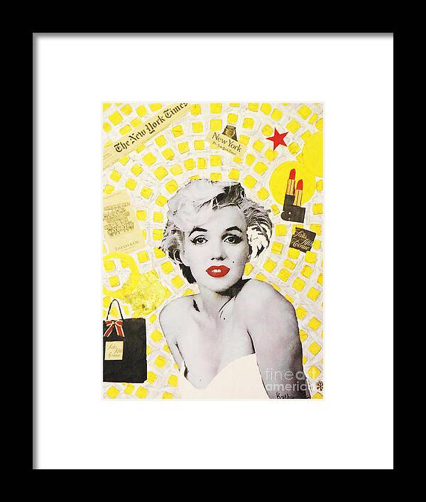 Marilyn Monroe Framed Print featuring the painting MARILYN MONROE / New-York City by Kathleen Artist PRO