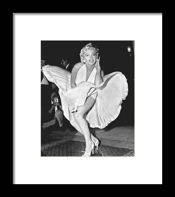 Marilyn Monroe Framed Print featuring the digital art Marilyn Monroe - Seven Year Itch by Georgia Fowler
