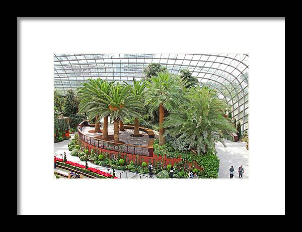 Marina Bay Sands Framed Print featuring the photograph Marina Bay Sands Flower Garden by Richard Krebs