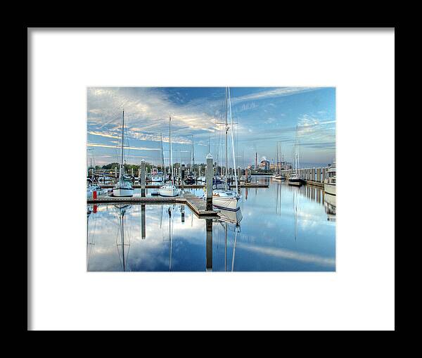 Fernandina Framed Print featuring the photograph Marina Sunrise by Farol Tomson