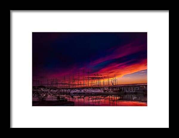 Marina Framed Print featuring the photograph Marina Sunset by TK Goforth