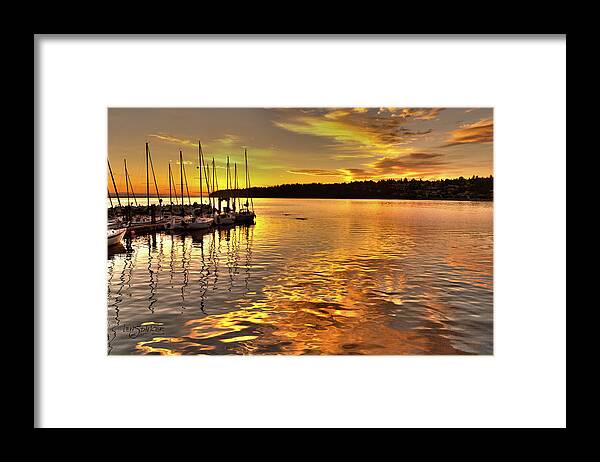 Sunset Framed Print featuring the photograph Mariner's Light by Joy Gerow