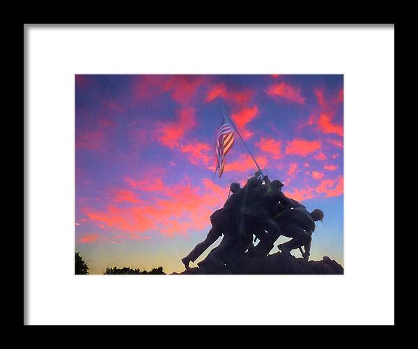 Marine Framed Print featuring the photograph Marines at Dawn by JC Findley