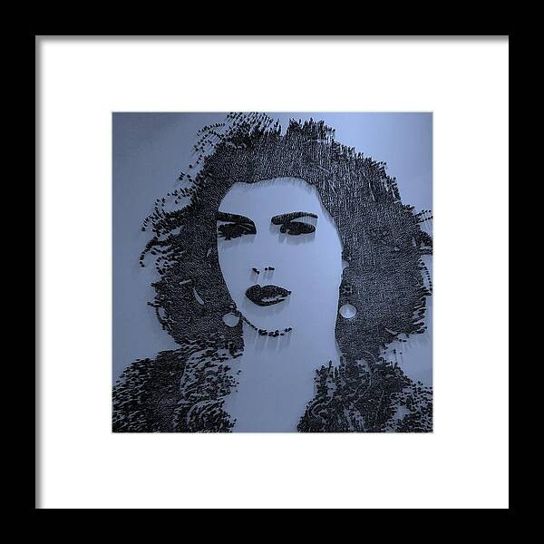 Marisa Tomei Framed Print featuring the photograph Marisa Nailed Cyan by Rob Hans