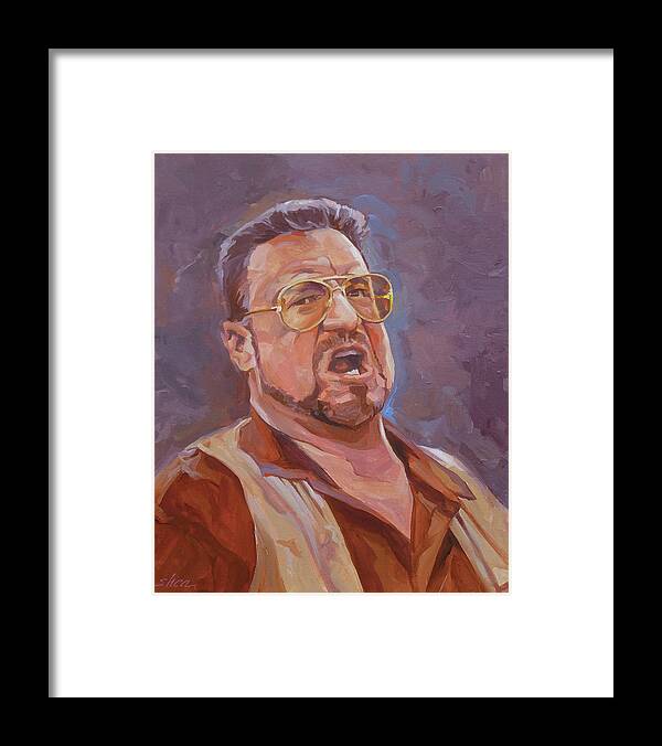 Walter Framed Print featuring the painting Mark It ZERO by Shawn Shea